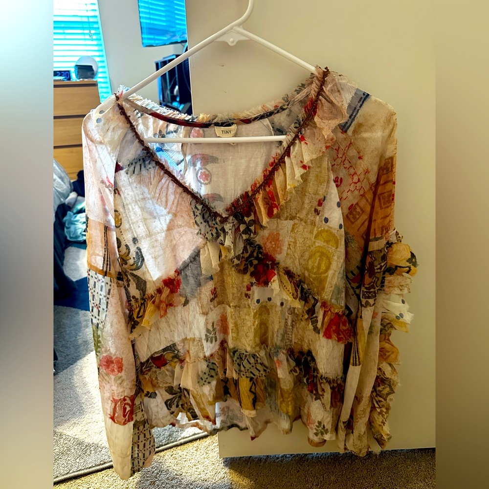 Flowy, bohemian peasant top from Anthropologie